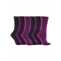 Calcetines diabéticos morados para mujer de GentleGrip.