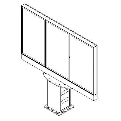 Señalización digital para exteriores en varias pantallas de Armagard