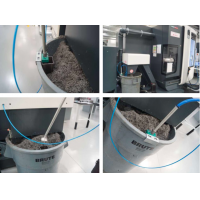 वोगार्ड से मशीन कूलेंट रीसाइक्लिंग उपकरण एक सीएनसी मशीन पर स्थापित किया गया है।