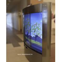 Un touch screen curvo di VisualPlanet