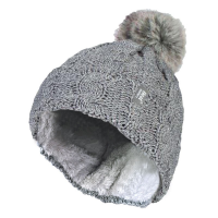 Un cappello da donna grigio del principale produttore di cappelli termici.