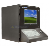 pc Involucro impermeabile lato destro con monitor acceso