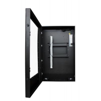 Portret Flat Panel Enclosure vooraanzicht van de kast met open deur