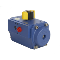 blauwe pneumatische actuator